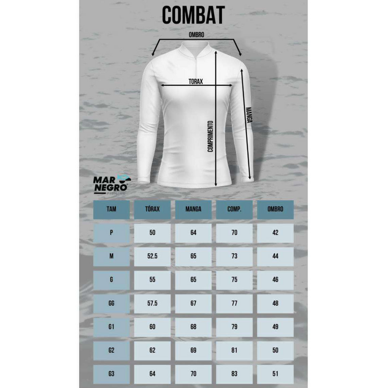 CAMISA DE PESCA COMBATE - BRASIL - MAR NEGRO