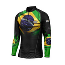 CAMISA DE PESCA INFANTIL PREMIUM - BRASIL - MAR NEGRO