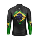 CAMISA DE PESCA INFANTIL PREMIUM - BRASIL - MAR NEGRO