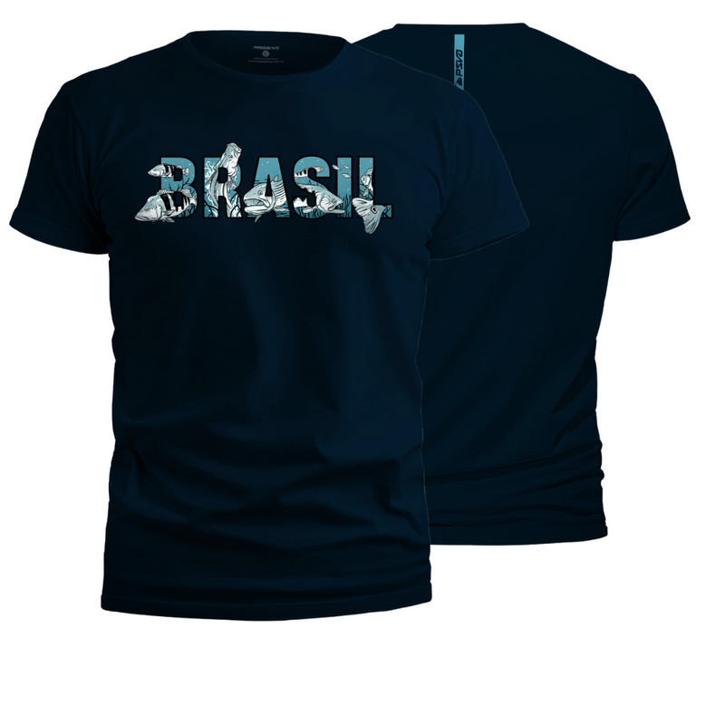 CAMISETA DE PESCA CASUAL LINE - BRASIL - PRESA VIVA
