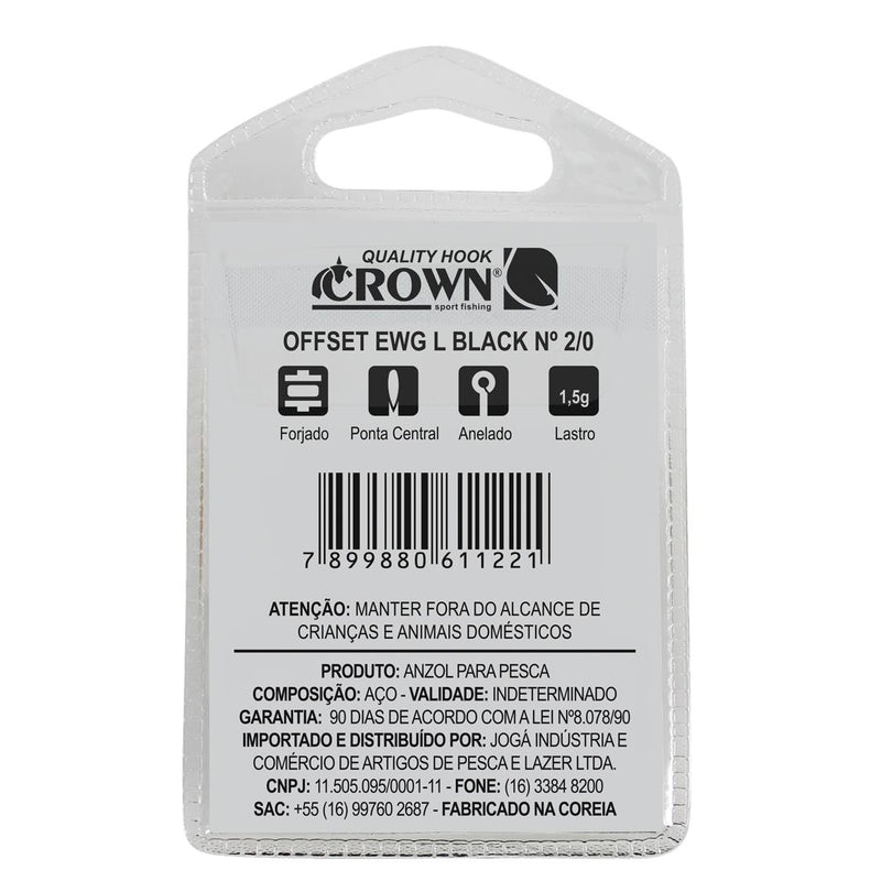 ANZOL OFFESET EWG LASTREADO 2/0 - CROWN
