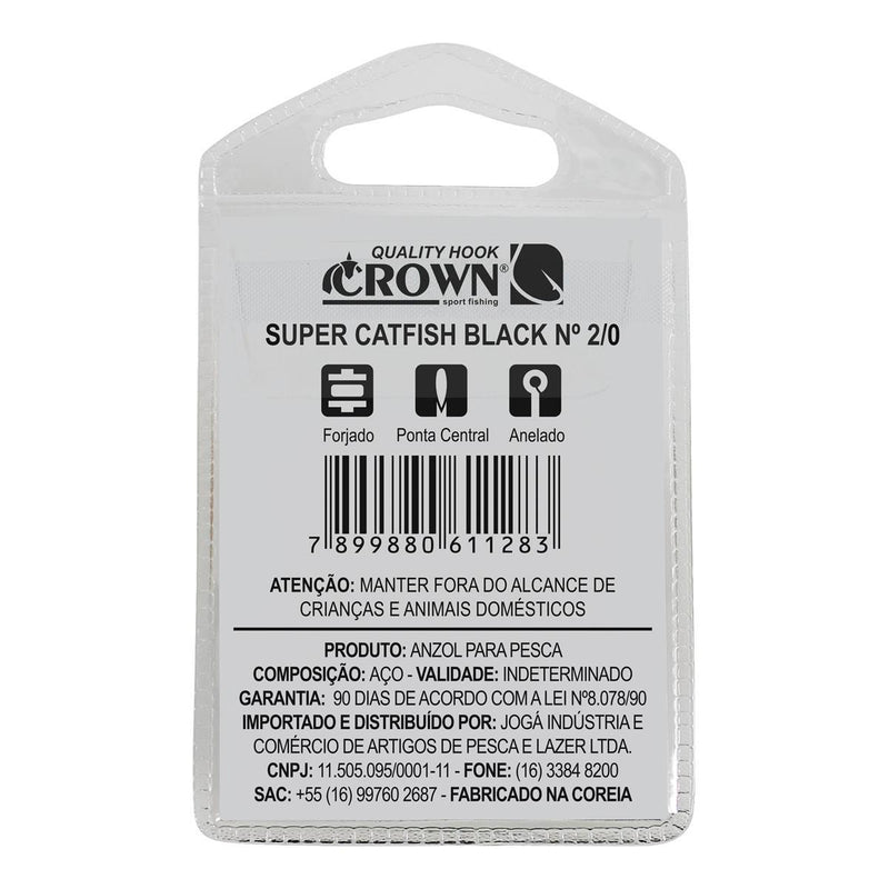 ANZOL SUPER CAT FISH BLACK 2/0 - CROWN
