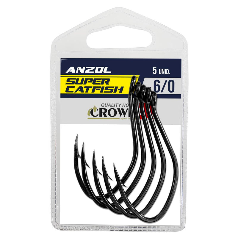 ANZOL SUPER CAT FISH BLACK 6/0 - CROWN