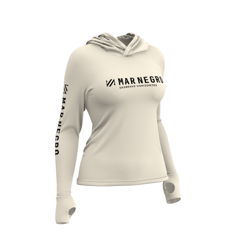 CAMISA DE PESCA FEMININA XPROTECT - OFF WHITE - MAR NEGRO FISHING