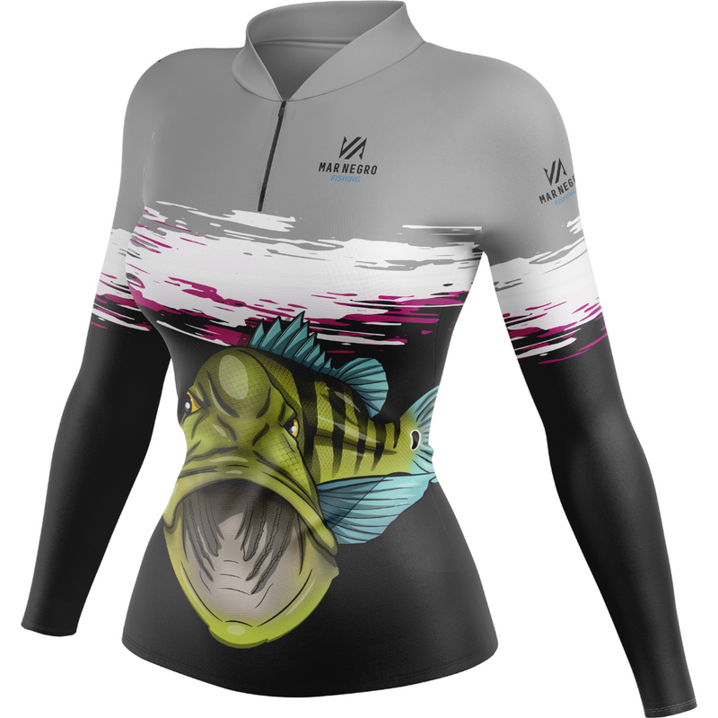 CAMISA DE PESCA FEMININA - TUCUNARE AZUL 1 - MAR NEGRO